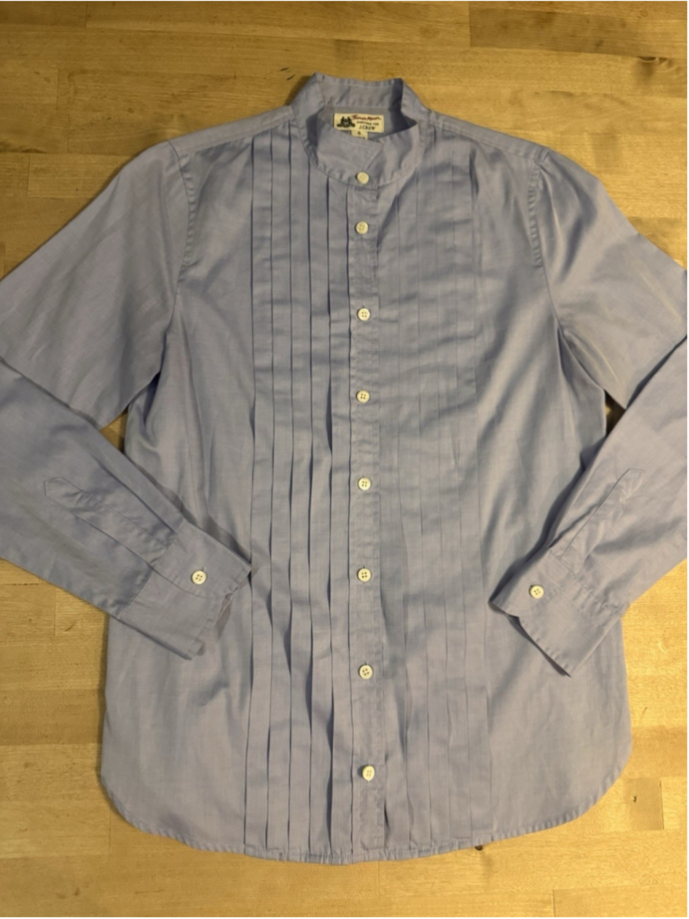 THOMAS MASON® FOR J.CREW Women’s TUXEDO SHIRT IN BLUE, size 6